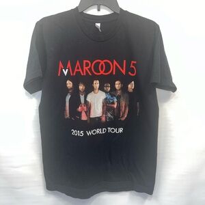 American Apparel T-Shirt Men’s Medium Multicolor Maroon 5 Short Sleeve Cotton